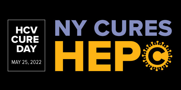 NYS HCV Cure Day logo. Reads: NY Cures Hep C. HCV Cure Day May 25, 2022